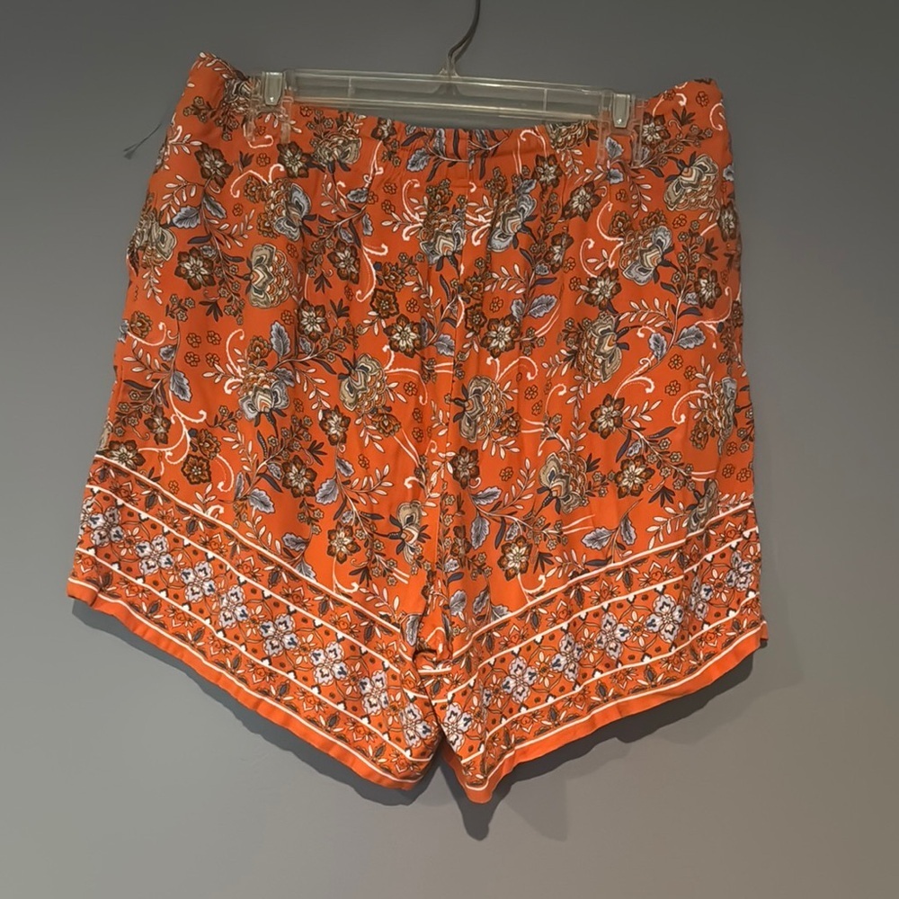 J. Jill Orange and Blue Bermuda Shorts Vibrant Design - Picture 6 of 9